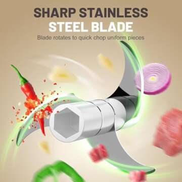 Electric Mini Garlic Chopper 2 Cup,Portable Cordless Food Processor, Vegetable Chopper Blender Onion Mincer,Meat Grinder with USB Charging for Chili,Pepper,Baby Food,Spice, Nuts,Herb(Green 100+250ml)