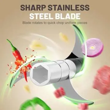 Electric Mini Garlic Chopper 2 Cup,Portable Cordless Food Processor, Vegetable Chopper Blender Onion Mincer,Meat Grinder with USB Charging for Chili,Pepper,Baby Food,Spice, Nuts,Herb(Green 100+250ml)