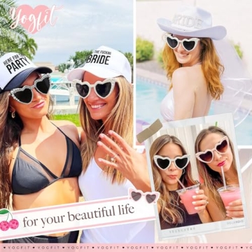 Stylish YOGFIT Heart Pearl Sunglasses for Women