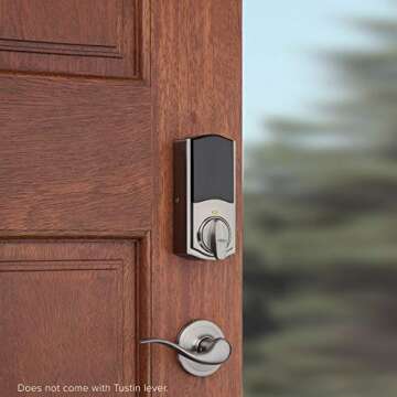 Kwikset 99140-130 Signature Series 2nd Gen Round Smart Lock Featuring SmartKey Security and Home Connect Technology Traditional Z-Wave Plus Deadbolt, Satin Nickel