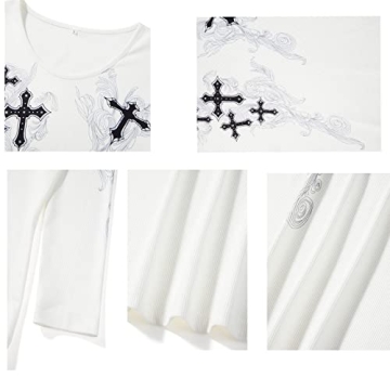 Women Y2K Long Sleeve Top Tee - Vintage Grunge Style