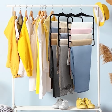 Space-Saving Velvet Pants Hangers for Closet Organization