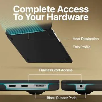 Kuzy Compatible with MacBook Air 13 inch Case 2020 2021 2018 M1 - A2337 MacBook Air Case A2179 A1932 MacBook Air 13.3 inch Case Hard Shell Case Protective Cover, Black