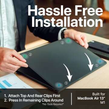 Kuzy Compatible with MacBook Air 13 inch Case 2020 2021 2018 M1 - A2337 MacBook Air Case A2179 A1932 MacBook Air 13.3 inch Case Hard Shell Case Protective Cover, Black