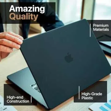 Kuzy Compatible with MacBook Air 13 inch Case 2020 2021 2018 M1 - A2337 MacBook Air Case A2179 A1932 MacBook Air 13.3 inch Case Hard Shell Case Protective Cover, Black