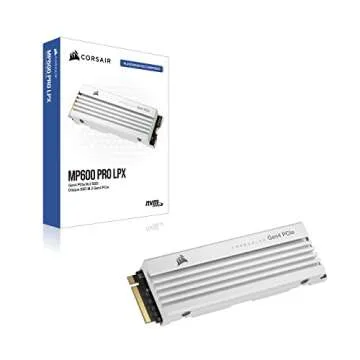 Corsair MP600 PRO LPX 1TB M.2 NVMe PCIe x4 Gen4 SSD - Optimised for PS5 (Up to 7,100MB/sec Sequential Read & 5,800MB/sec Sequential Write Speeds, High-Speed Interface, Compact Form Factor) White