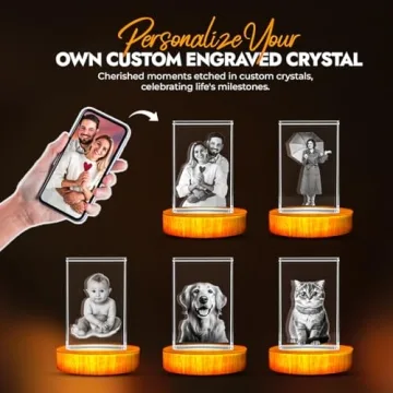 3D Holographic Photo Crystal Engraving Personalized