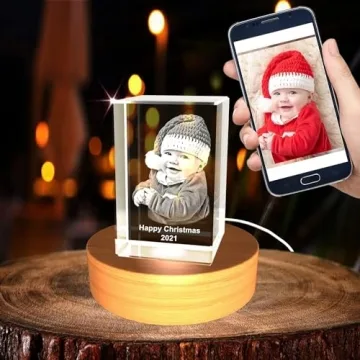 3D Holographic Photo Crystal Engraving Personalized