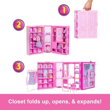 Enchanting Barbie Dream Closet Toy Set for Kids
