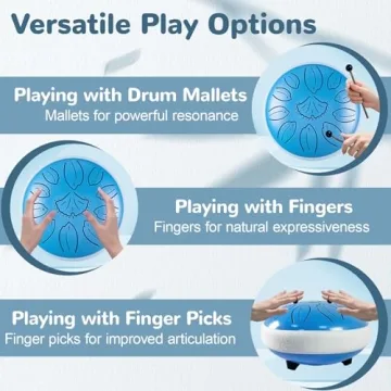 TUOKING Steel Tongue Drum - Soothing C Key Music Instrument