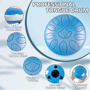 TUOKING Steel Tongue Drum - Soothing C Key Music Instrument