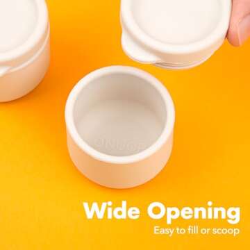 ONUCP Silicone Travel Containers | TSA-approved, BPA-free, Eco-friendly | 1oz (30ml) Portable Travel Containers | 4-pack, Sand Beige