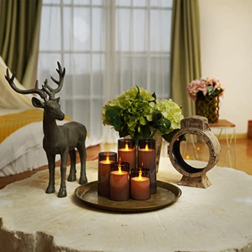 Homemory Gray Flameless Candles with Remote and Timer