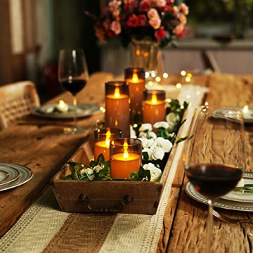 Homemory Gray Flameless Candles with Remote and Timer