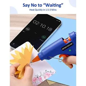 Wetopia Mini Hot Glue Gun with 30 Sticks - Safe and Fast