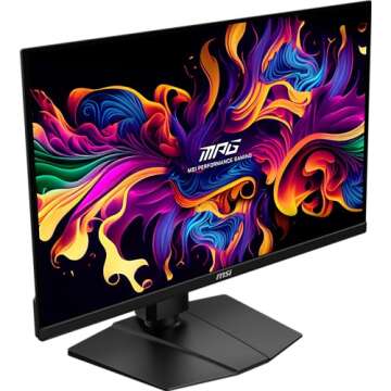 MSI MAG 271QPX QD-OLED, 27 OLED Gaming Monitor, 2560 x 1440 (QHD), OLED 0.03ms Response time, 360Hz,...