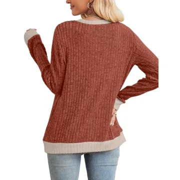 Buy SAMPEEL Women’s Stylish Fall Sweater Pullover Tops