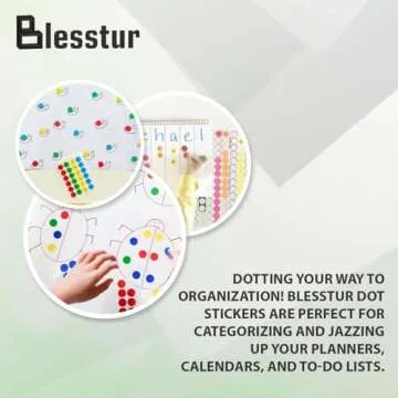 Blesstur 1050 PCS Colored Dot Stickers - Versatile & Eco-Friendly