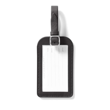 Leatherology Black Onyx Standard Luggage Tag - Ultimate Travel Companion