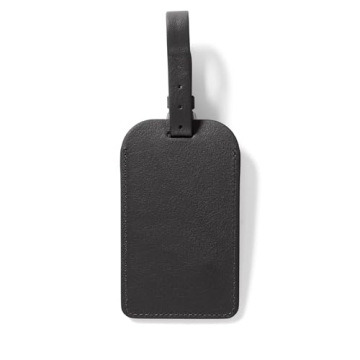 Elegant Leatherology Black Onyx Luggage Tag for Every Traveler