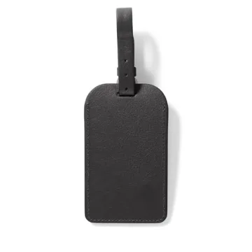 Elegant Leatherology Black Onyx Luggage Tag for Every Traveler