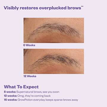 Kosas Grow Potion: Fluffy Brow and Lash Boosting Serum. Eyebrow and Eyelash Enhancing Serum