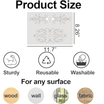 Reusable Damask Border Stencils for Creative Art Projects