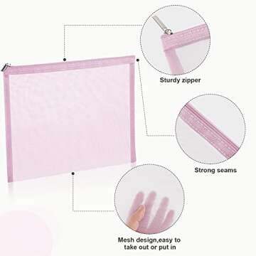 6 Portable Mesh Makeup Bags for Travel & Orgainzing