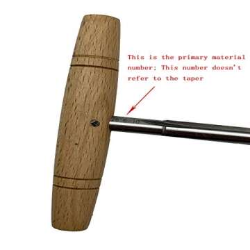 KAISH Violin Viola Peg Hole Reamer for 3/4 4/4 Violin 1:26 Taper with Wood Handle Violin Luthier Tool