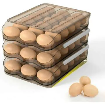 54 Egg Rolling Storage Container for Refrigerator