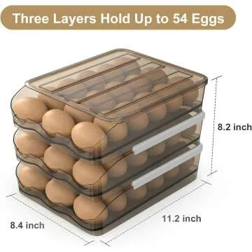 54 Egg Rolling Storage Container for Refrigerator