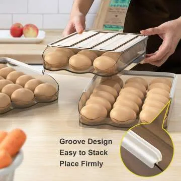 54 Egg Rolling Storage Container for Refrigerator
