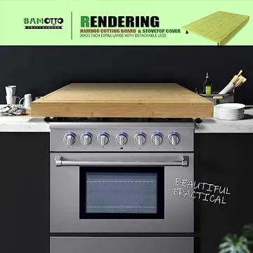 Extra Large Bamboo Cutting Board with Detachable Legs