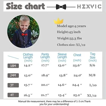 HZXVic Toddler Boy Suit Set - Navy Tuxedo Outfit 4T