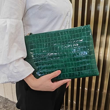 NIGEDU Stylish Crocodile Clutch for Women Evening Out
