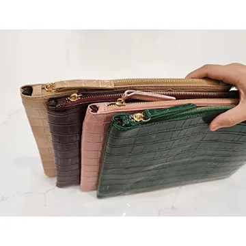 NIGEDU Stylish Crocodile Clutch for Women Evening Out