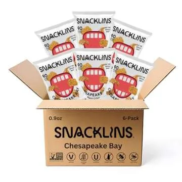 Snacklins Plant Based Crisps Chesapeake Bay - Guilt-Free Vegan Snack, 90 Calories