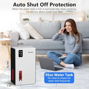 NineSky Dehumidifier with Auto Shut Off and LED Lights