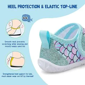 LeIsfIt Toddler Quick-Dry Aqua Socks for Summer Fun