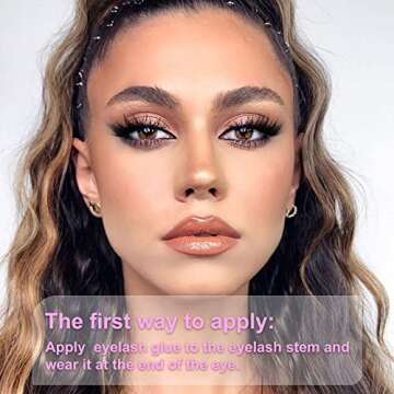 False Eyelashes Half Lashes Natural Look Wispy Mink Lashes zanlufly Cat Eye DIY Lightweight Invisibl...