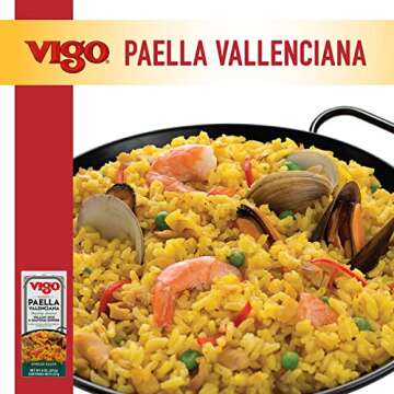 Vigo Authentic Paella Valenciana, Yellow Rice & Seafood Dinner, Spanish Recipe (Yellow Rice & Seafood Dinner, 8 Ounce (Pack of 12))