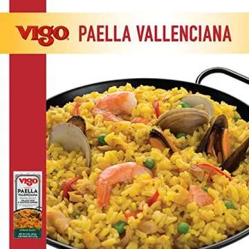 Vigo Authentic Paella Valenciana, Yellow Rice & Seafood Dinner, Spanish Recipe (Yellow Rice & Seafood Dinner, 8 Ounce (Pack of 12))