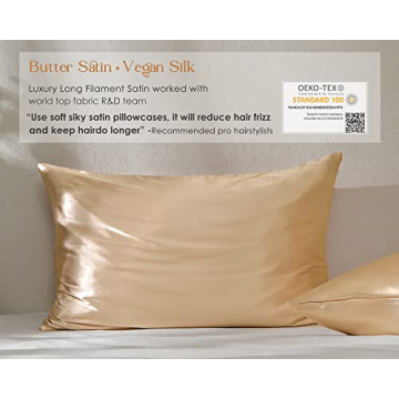 YANIBEST Satin Pillowcase Set Hair Skin Care King Size