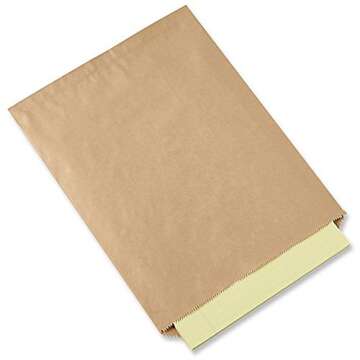 A1 Bakery Supplies ® Premium Quality Kraft Paper Bags Flat Merchandise Bags A 100 Pack (10 in X 13 in)