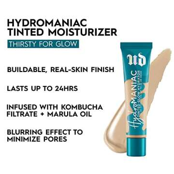 Urban Decay Hydromaniac Dewy Foundation (20 Fair Neutral), Hydrating Tinted Moisturizer for Dry Skin...