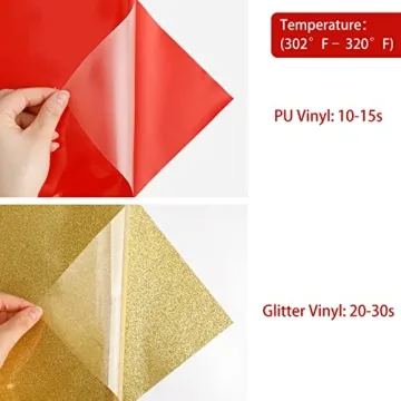 SGHUO Heat Transfer Vinyl 22 Pack - Assorted & Glitter Sheets
