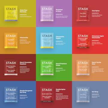 Stash 70pcs Tea Bags Variety Pack – 25x2 Flavors with 20 Honey Sticks, Perfect Tea Gift Set for Any Occasion