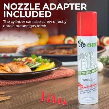 Jo Chef Butane Fuel Refill - Universal Lighter Refill for Kitchen Torch and More