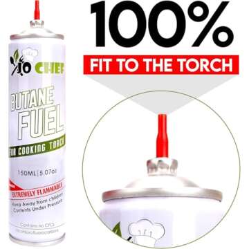 Jo Chef Butane Fuel Refill for Kitchen Torch and Lighter