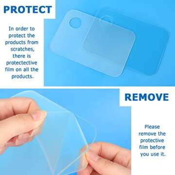 Tamaki 2 Pack 11.8 x 7.9 Inch Acrylic Paint Palette with Thumb Hole Clear Paint Pallet, Easy Clean Non-Stick Artist Pallet for Oil Watercolor Craft DIY Art Painting Palette